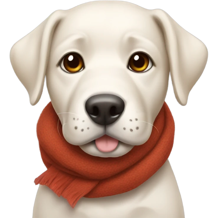 Dog wearing a scarf  emoji