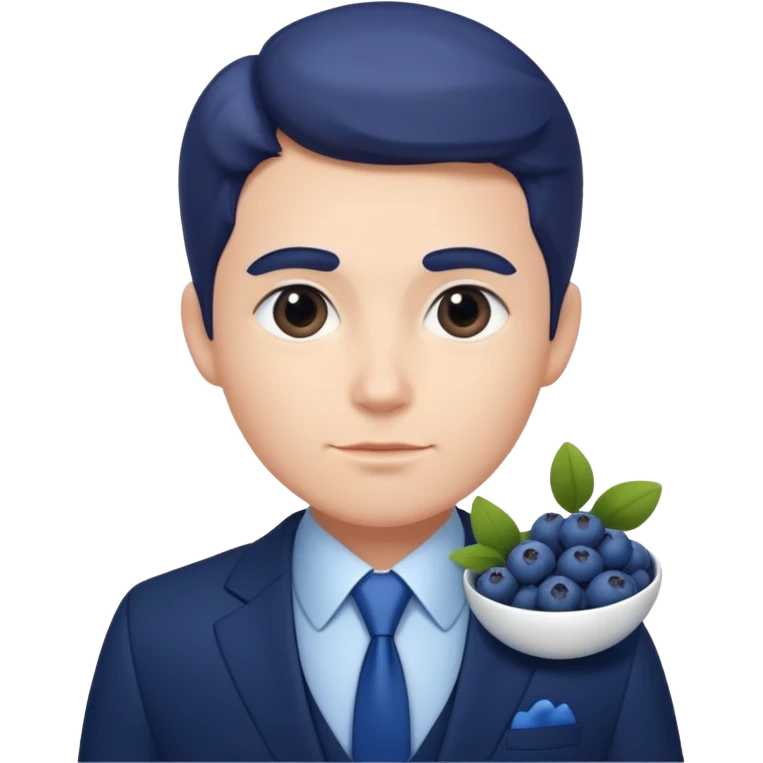 make the bluberies larger but still keep the business person emoji