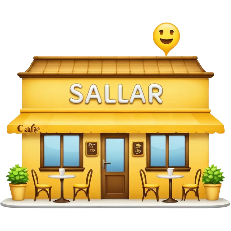 کافه دارم به اسم کافه سالار با رنگ زرد یه ایموجی براش بساز  emoji