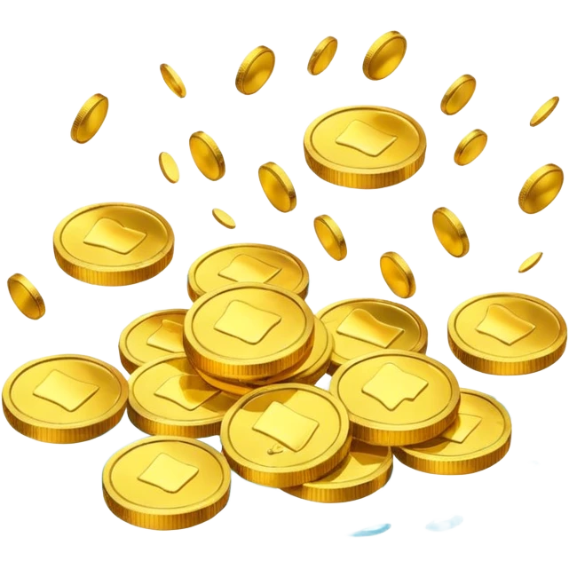 floating tooth fairy coins. emoji