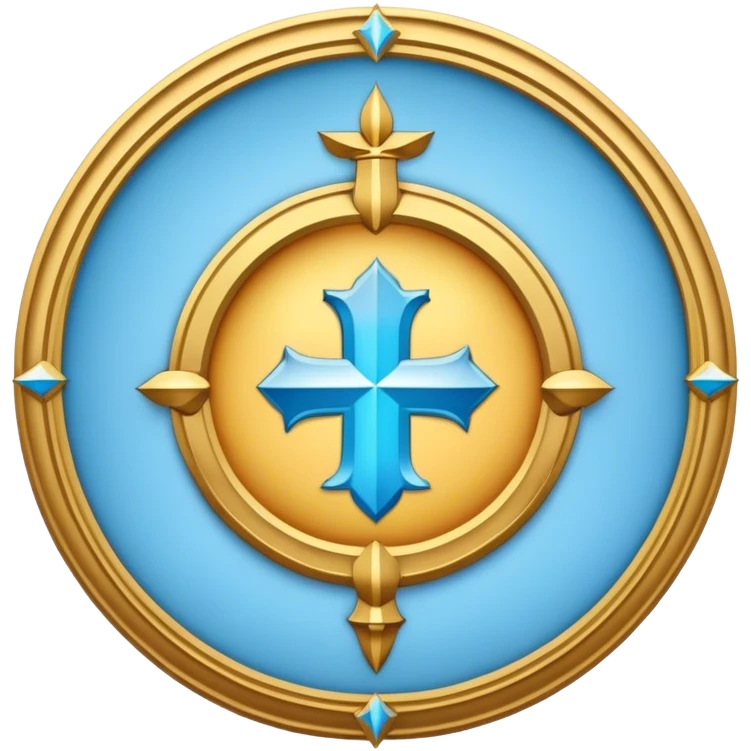 Apostle's emblem with a touch of light blue emoji