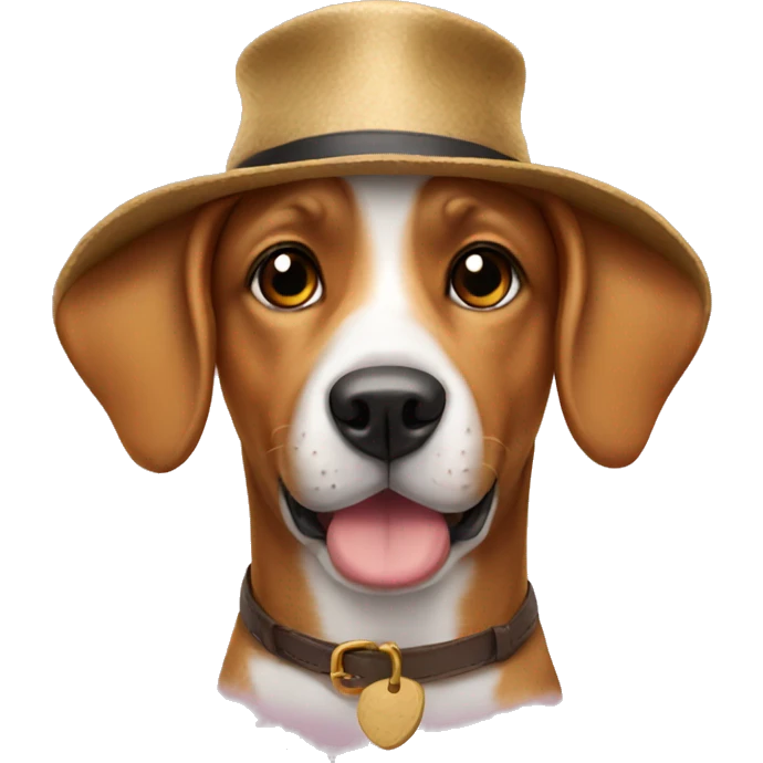 Dog with hat emoji