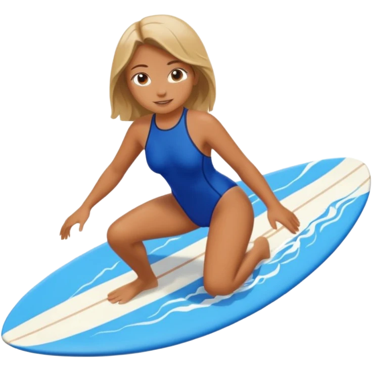 girl is surfing emoji
