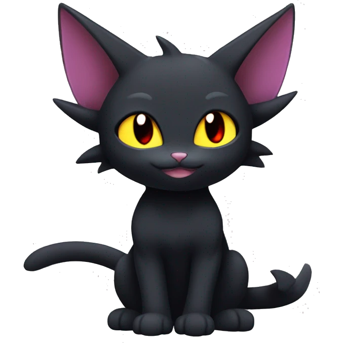 Cool Cute Edgy Black Dark Chibi Cat-Noibat-Noivern-Litten-Pokémon-Fakémon-hybrid emoji