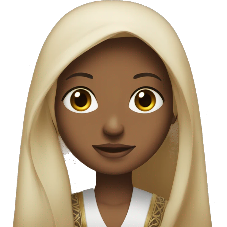 Arab baddie w hazel eyes and dark long hair emoji