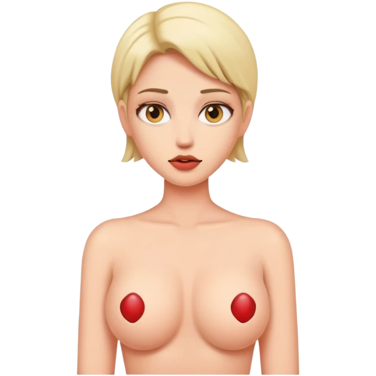 woman with a censored body emoji