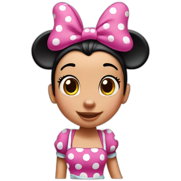 Minnie mouse pink emoji