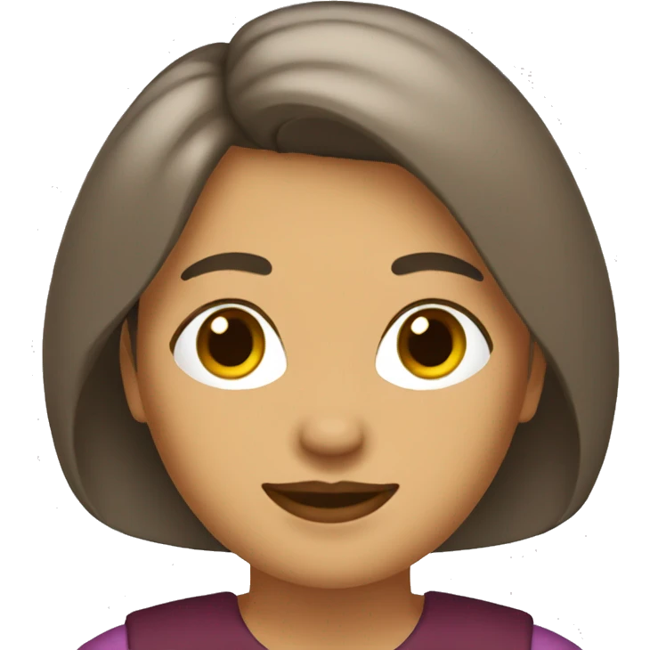 mujer mayor pelo corto marrón emoji