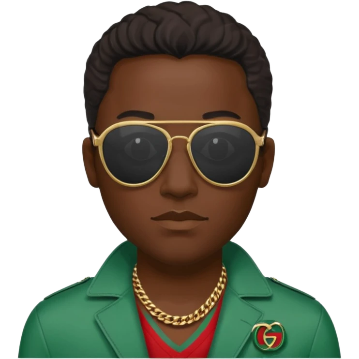 Gucci shades on black man emoji