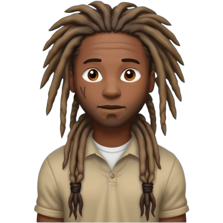 a somewhat strong black male with dreads standing up emoji