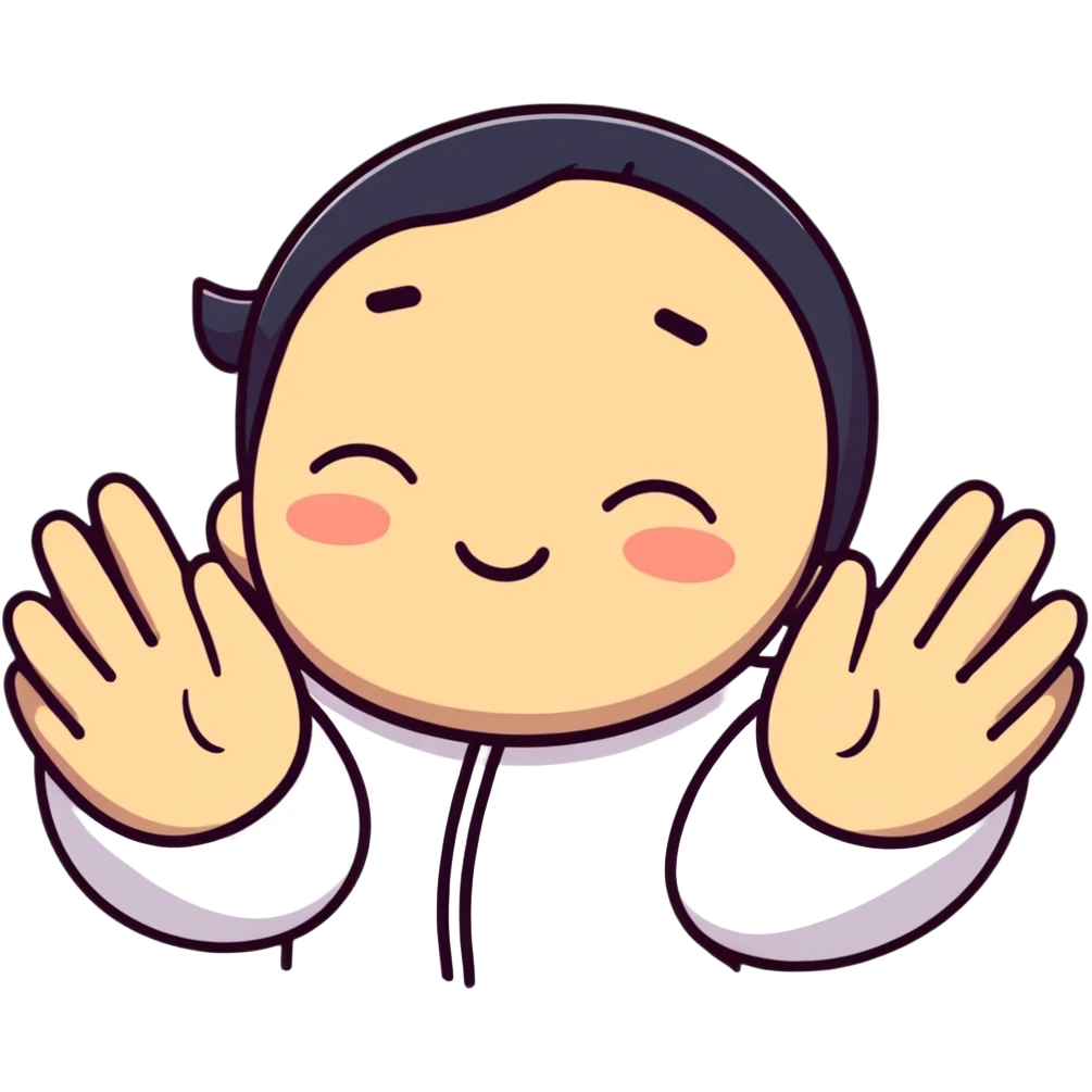 Dreaming eyes closed closing hands emoji