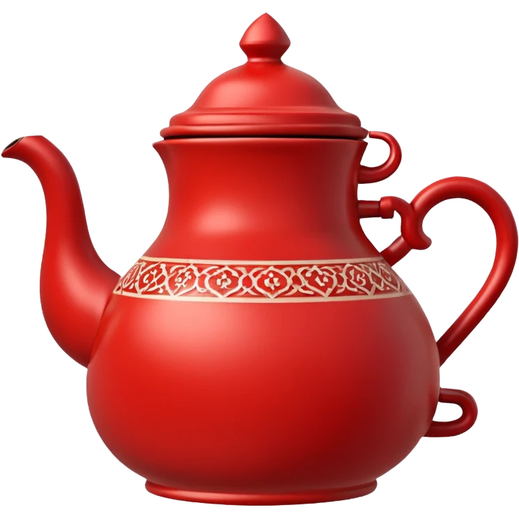 moroccan style teapot red emoji
