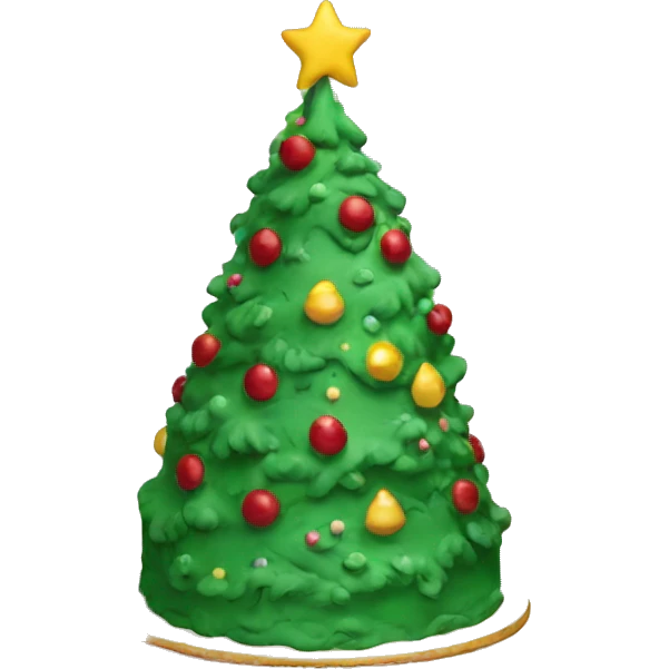 Christmas tree cake  emoji
