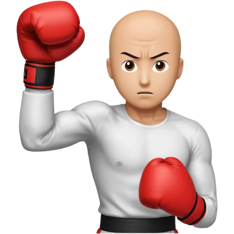 Saitama red hand punch with a boxing glove emoji