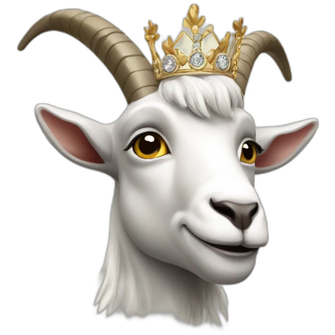 goat with diamond crown emoji