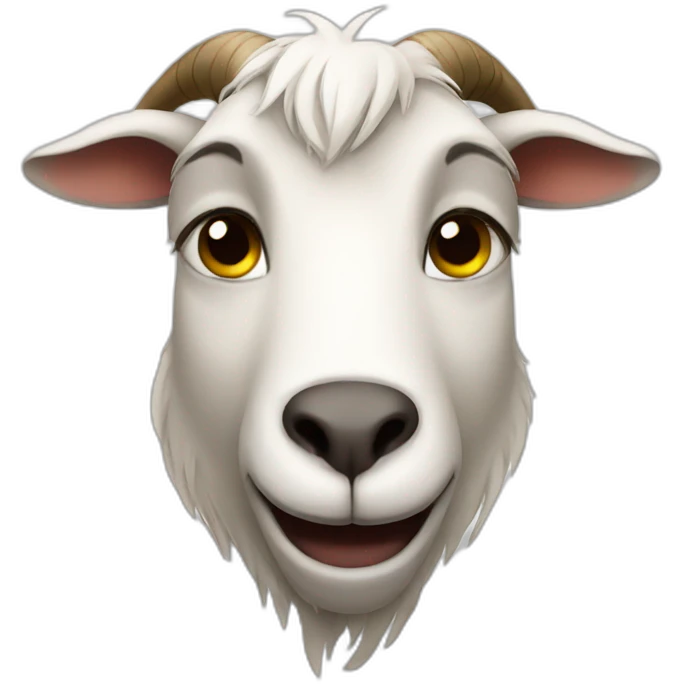 Crying goat emoji