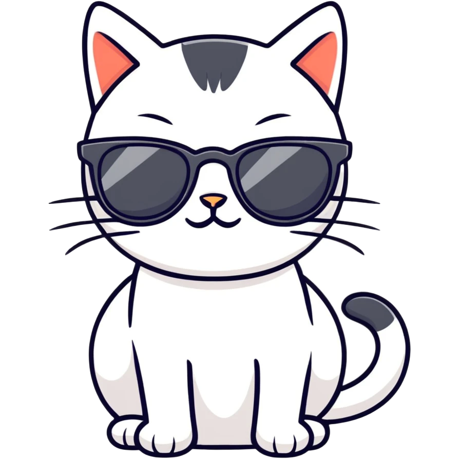Cat with sunglasses emoji