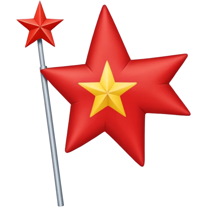 Bandera galician con una estrella roja en el medio emoji