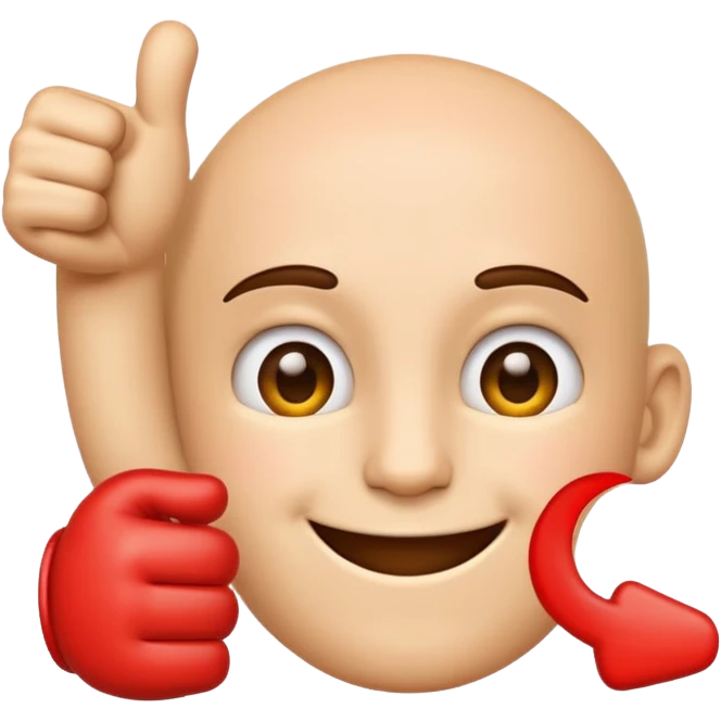 Design a  emoji that shows both thumbs-up and thumbs-down  emoji