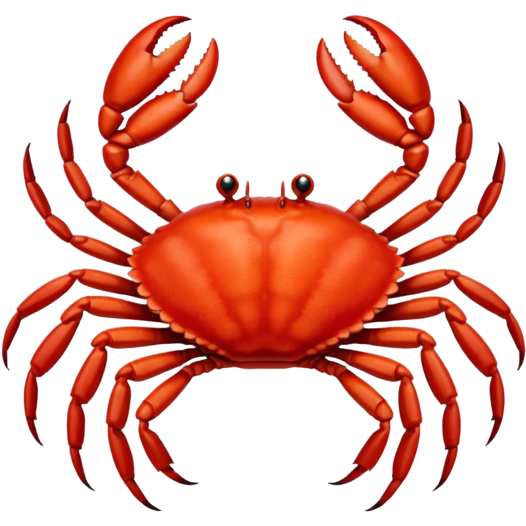 A live crab with only eight legs and two pincers emoji