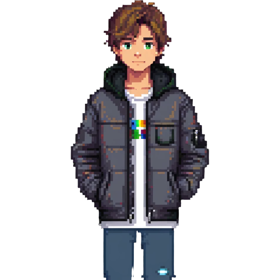 teenage boy wearing a jacket emoji
