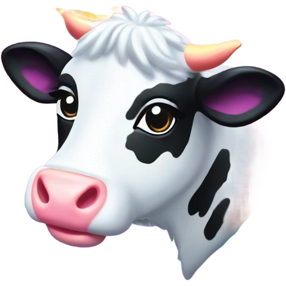 Lisa frank glitter sun star rainbow fluffy cow emoji
