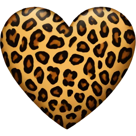 Leopard print heart emoji