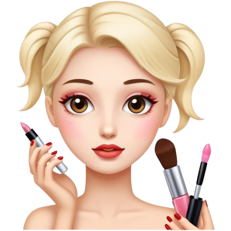 Girls, cosmetic emoji