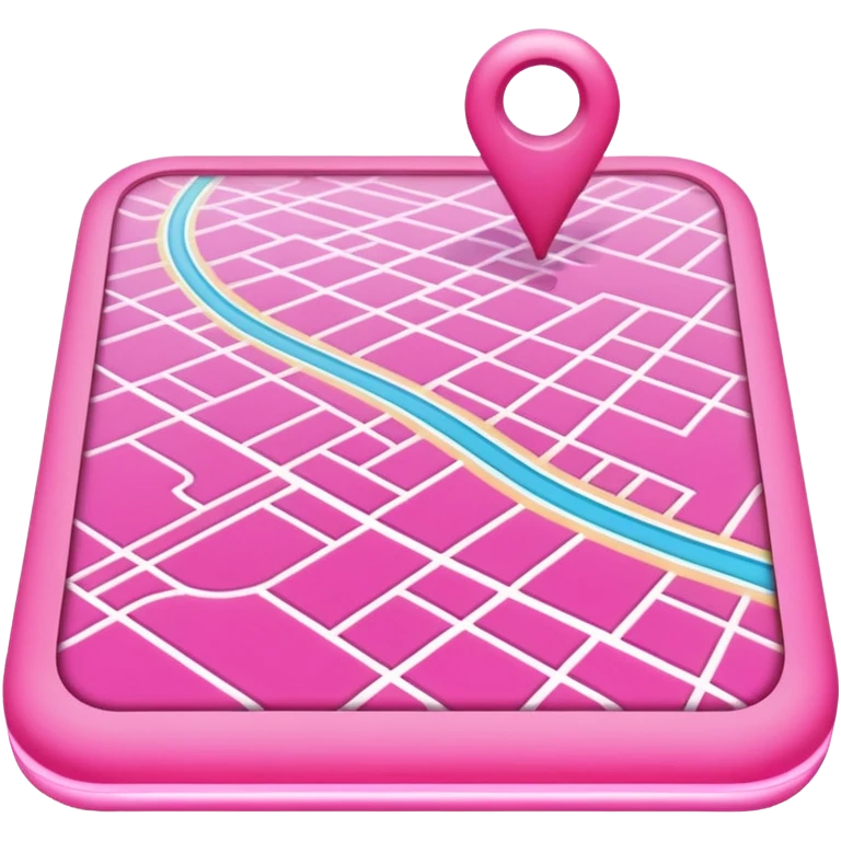 pink big gps map lines emoji
