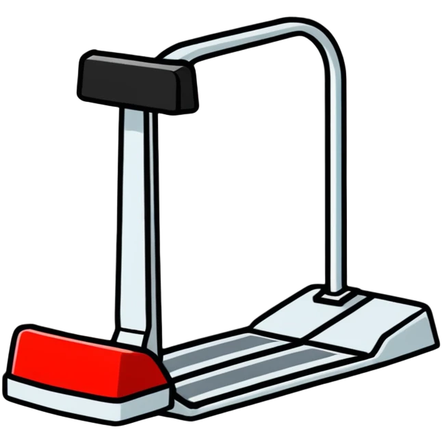 foot pressing brake pedal in car emoji