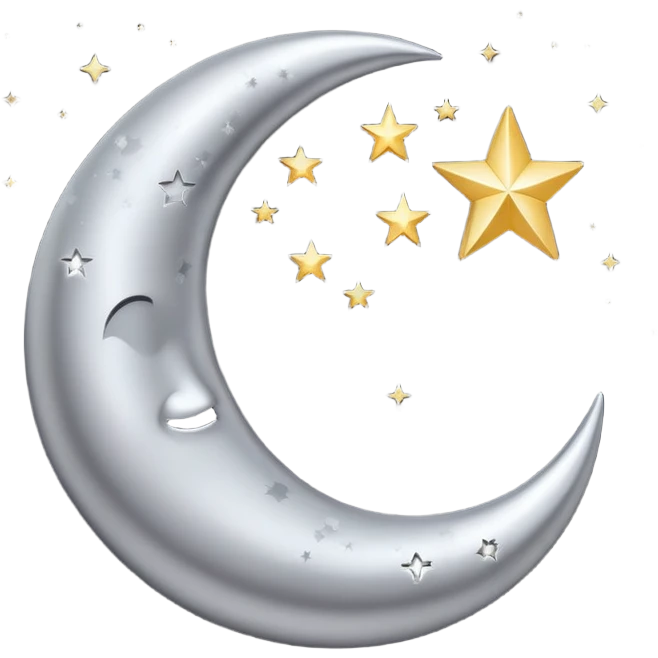 crescent moon and stars emoji