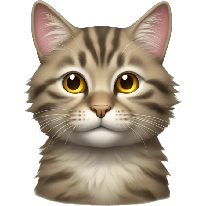 Fluffy tabby cat  emoji