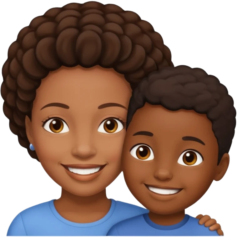 no a black mother and a black child emoji