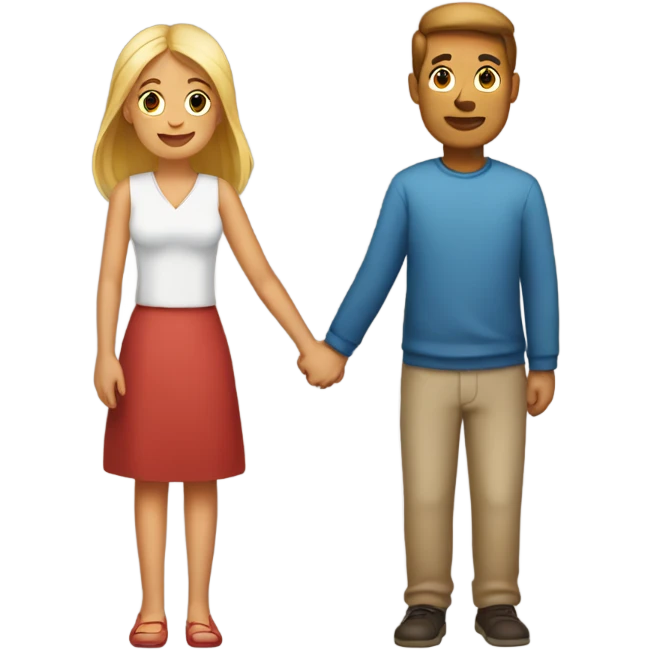 woman and man holding hands emoji