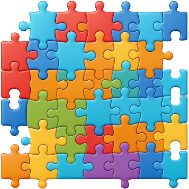 puzzle pieces fitting together on a screen emoji
