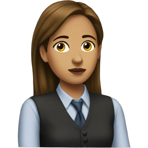 Girl watching “The Office” emoji