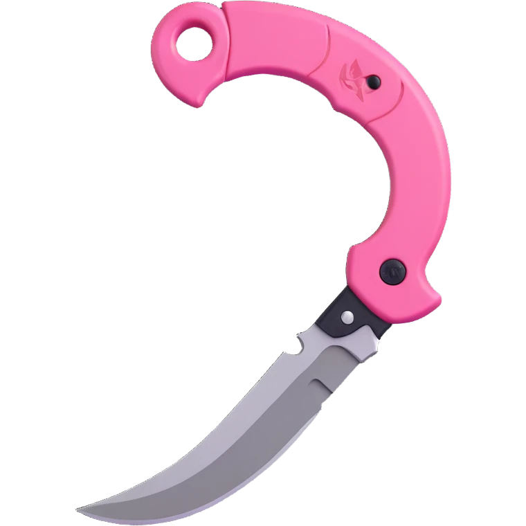 pink karambit knife cs2 emoji