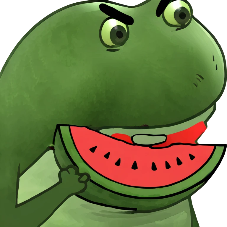Man shoving face in watermelon  emoji