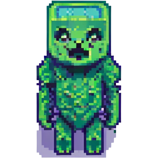 Minecraft creeper pixel art emoji