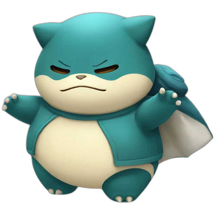 snorlax wearing turu emoji