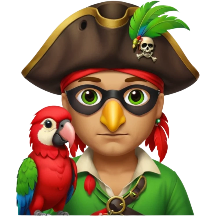 pirate and parrot emoji