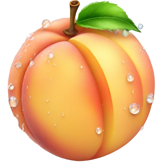 Peach with water on it emoji