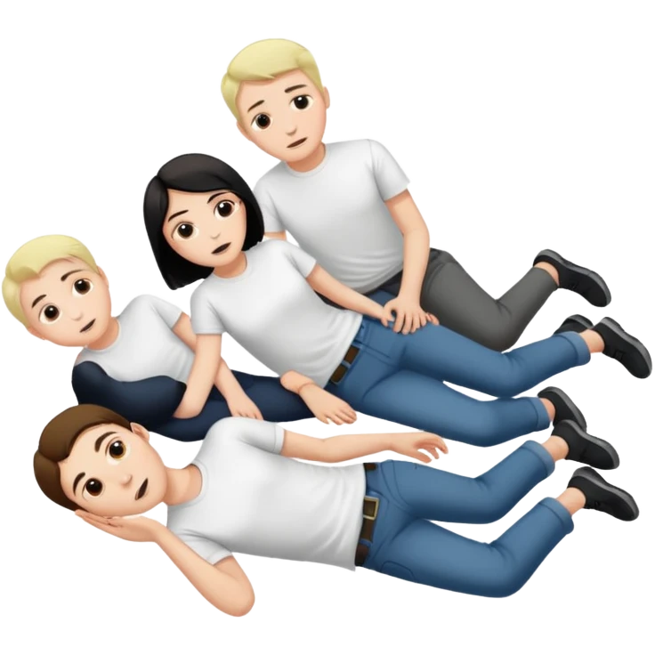 A croud of people dead on the floor emoji