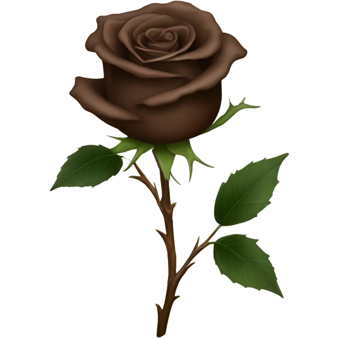Brown rose  emoji
