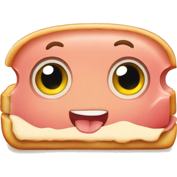 Ham sandwich cute eyes emoji