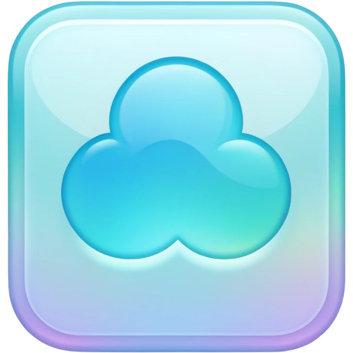 Iridescent pastel cyan formal elegant sophisticated cultured neat pretty beautiful nifty app icon emoji