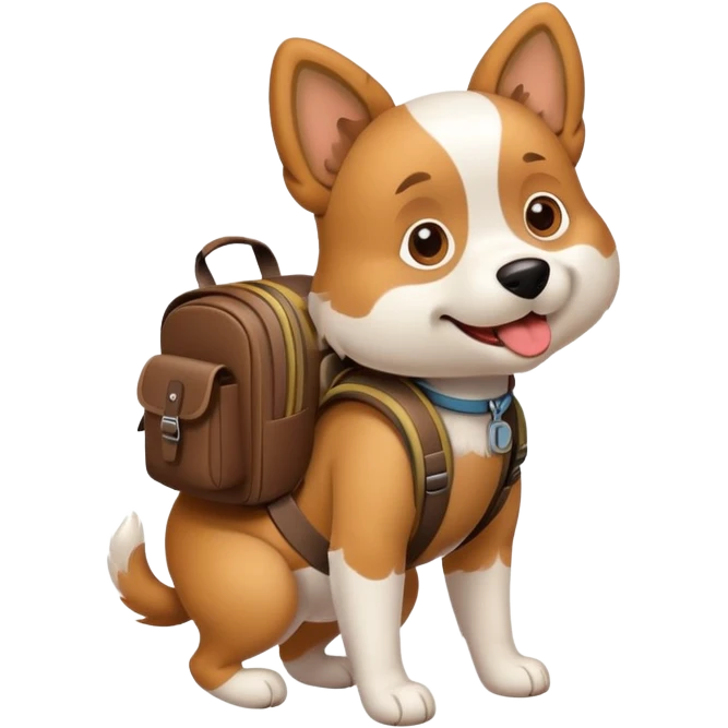 Perro con mochila  emoji