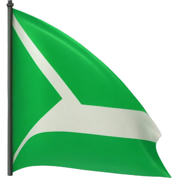 Green triangular flag emoji