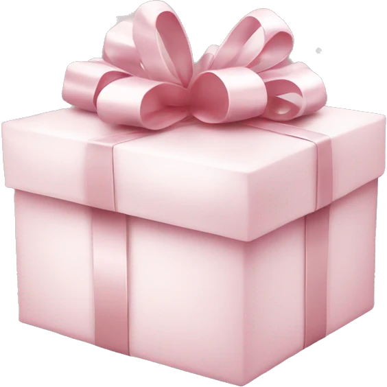 Light pink Christmas gifts under a white Christmas tree  emoji