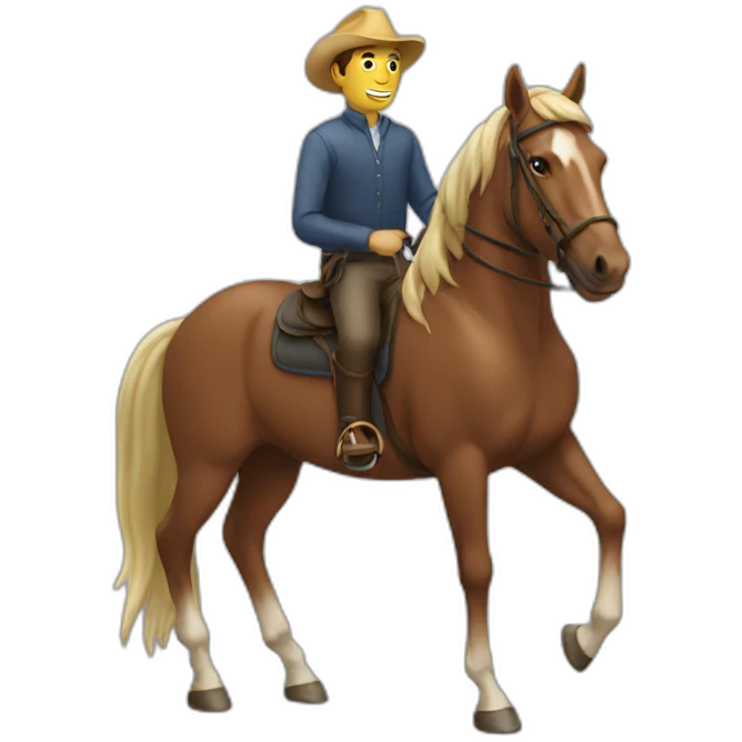 men with horse emoji